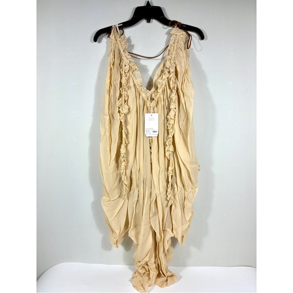 Zimmermann Illuminate Draped Ruffle Top Blouse Tea US 6 AU 1 NWT 2904T8251 - Picture 5 of 16